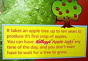 It takes an apple tree up to ten years to produce its first crop of apples